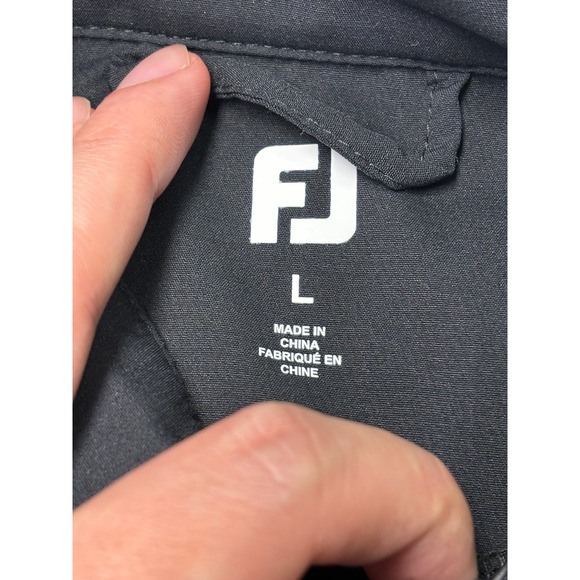 FootJoy x AHA Mens Large Black Quarter Zip Golf Pullover Windbreaker Jacket - Picture 3 of 9